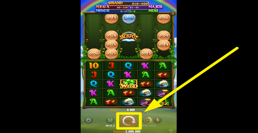 Elf Bingo Spin Button