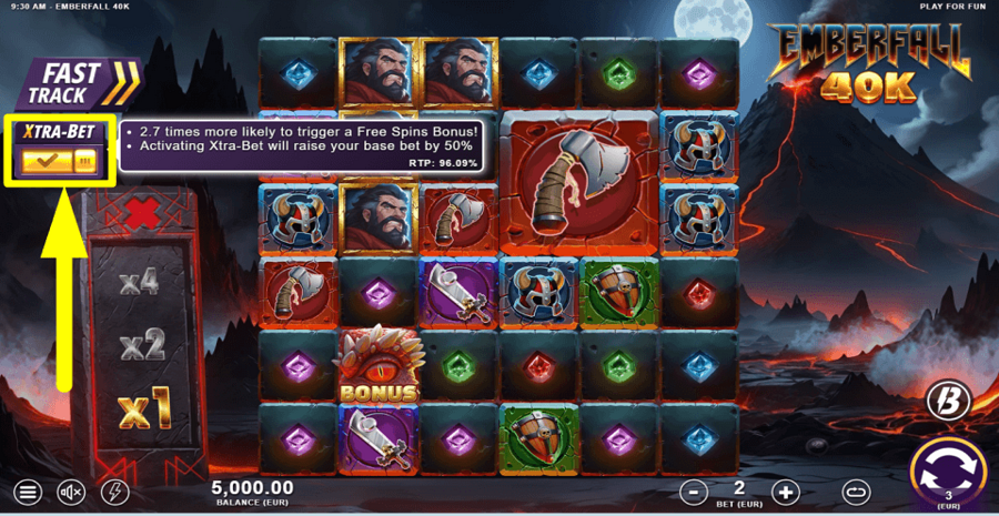 Emberfall 40k Extra Bet Feature