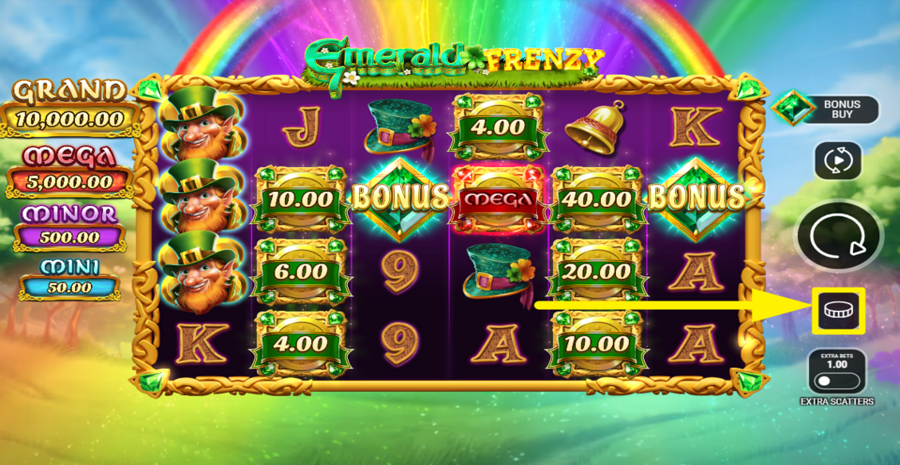 Emerald Frenzy Adjust Bet