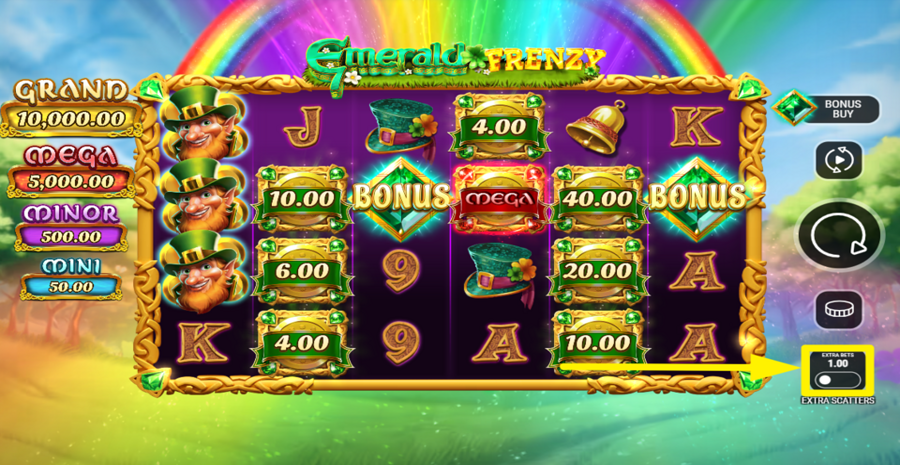 Emerald Frenzy Extra Bet
