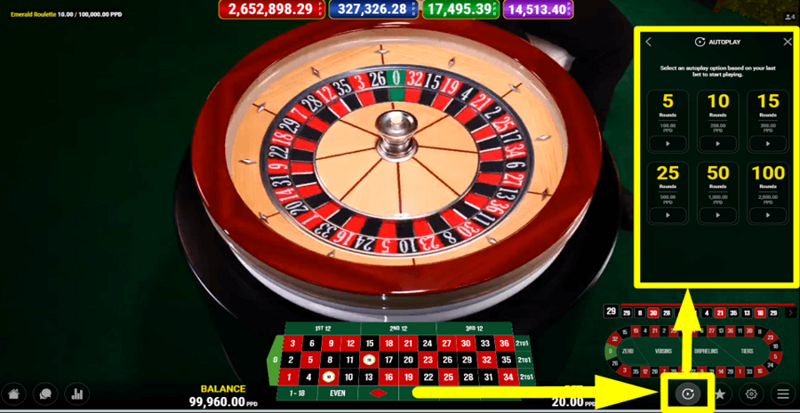 Emerald Roulette Autoplay Feature