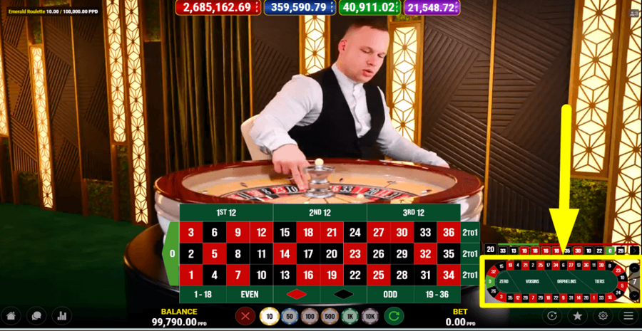 Emerald Roulette Neighbour Bet