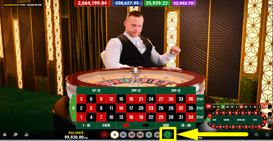 Emerald Roulette Replay Feature