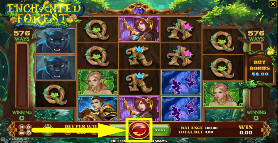 Enchanted Forest Spin Button