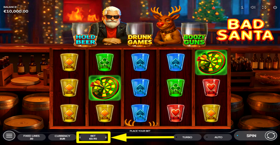 Endorphina Bad Santa Adjust Bet