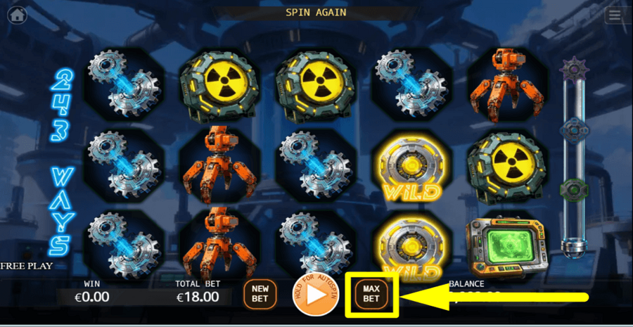 Energy Awakening Max Bet Button