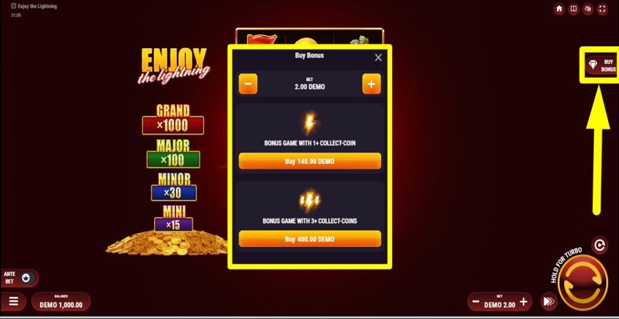 Enjoy The Lightning Buy Feature