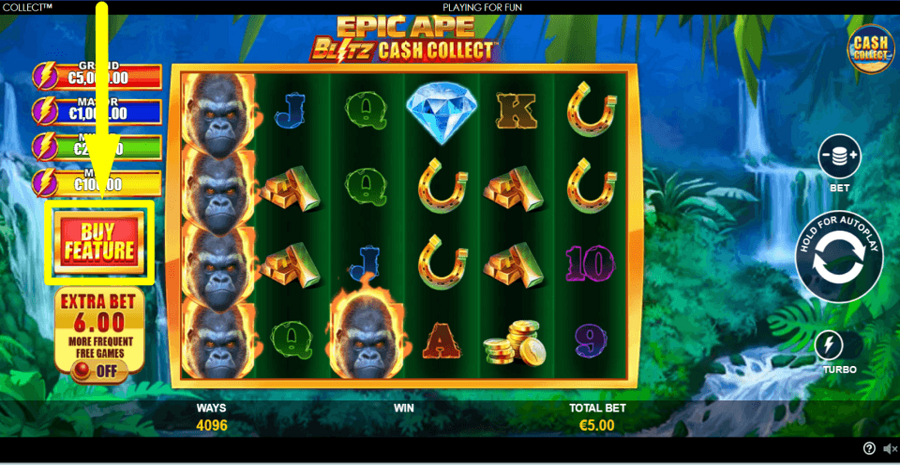 Epic Ape Blitz Cash Buy Feature