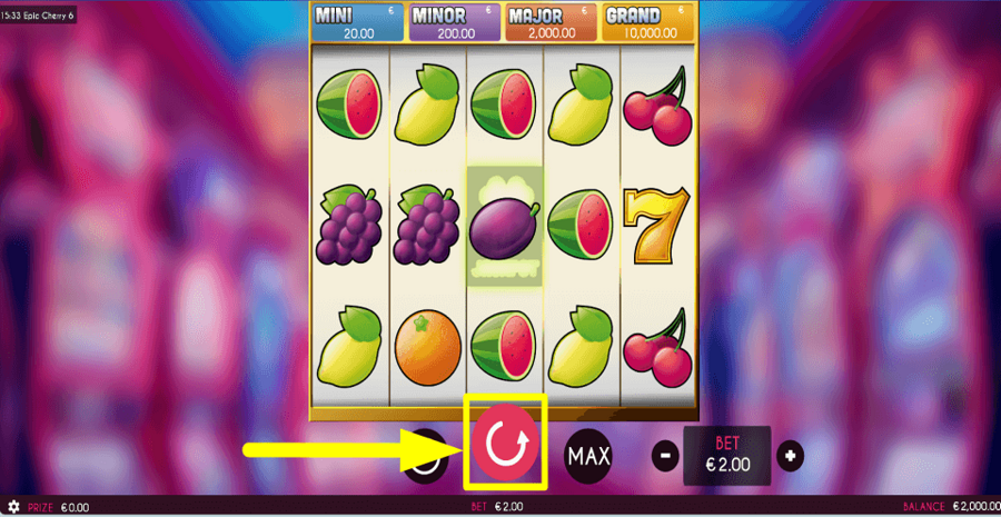 Epic Cherry 6 Spin Button