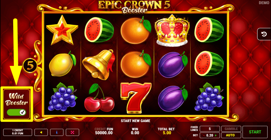 Epic Crown 5 Booster Wild Booster Feature