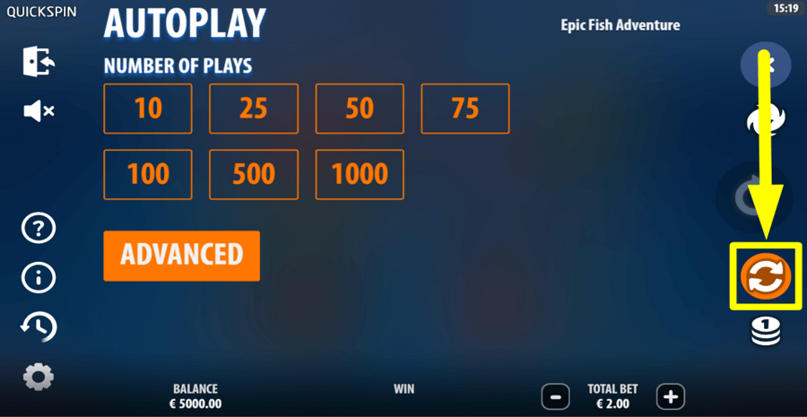 Epic Fish Adventure Autoplay Feature