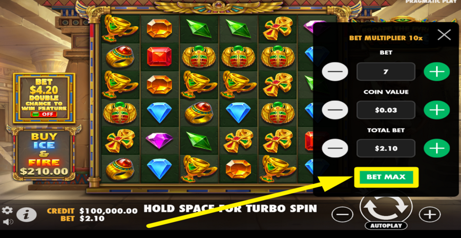 Escape The Pyramid Fire And Ice Max Bet