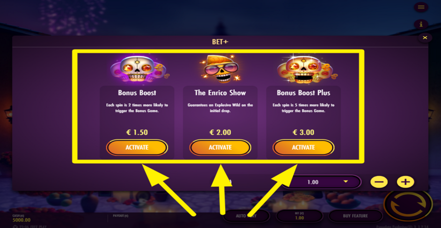 Esqueleto Explosivo 3 Boost Bet