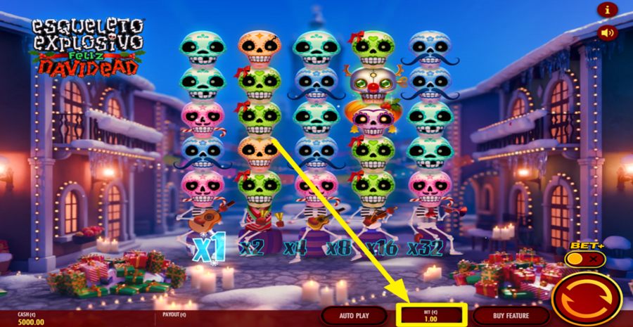 Esqueleto Explosivo Feliz Navidead Adjust Bet