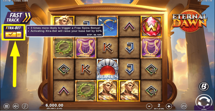 Eternal Dawn Xtra Bet Feature