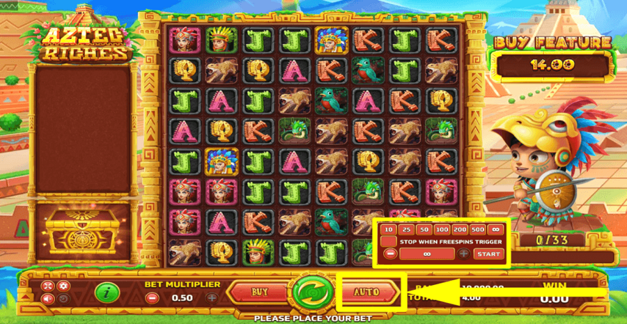 Eurasian Gaming Aztec Riches Autoplay Feature