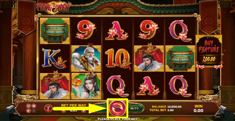 Eurasian Gaming Feng Shen Spin Button