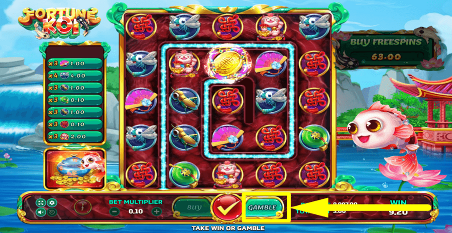 Eurasian Gaming Fortune Koi Gamble Feature