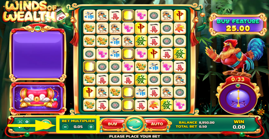Eurasian Gaming Winds Of Wealth Adjust Bet
