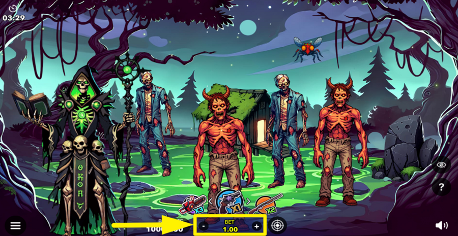 Evil Bet Shoot Them All Adjust Bet