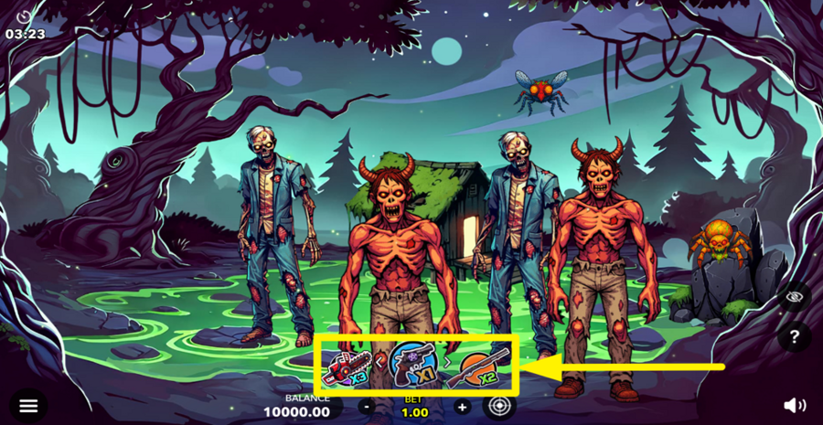 Evil Bet Shoot Them All Choose Weapon