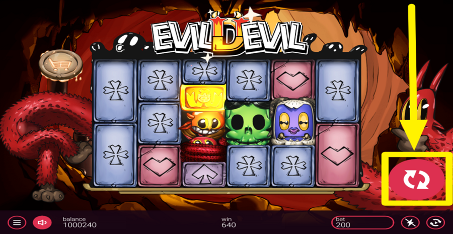 Evil Devil Spin Button