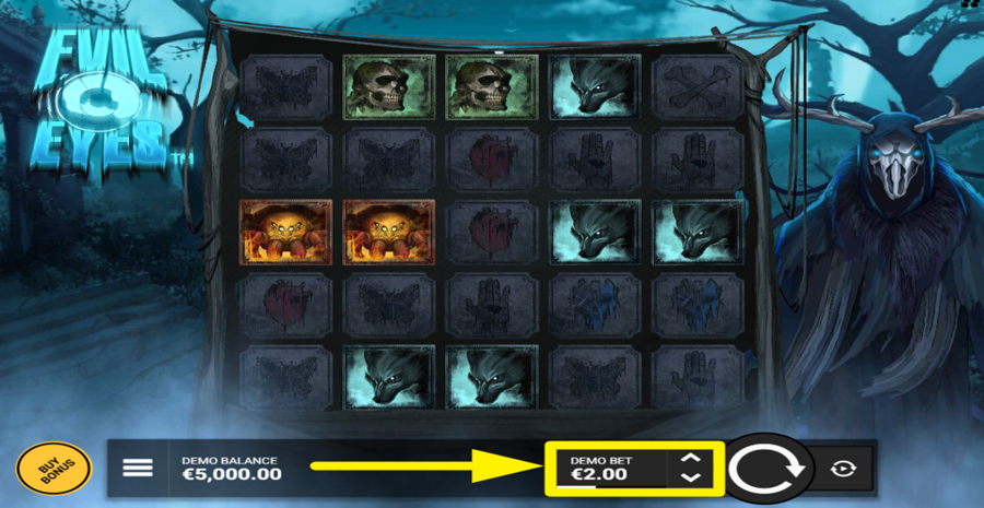 Evil Eyes Adjust Bet