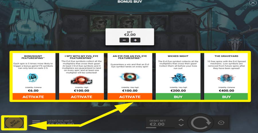 Evil Eyes Bonus Buy