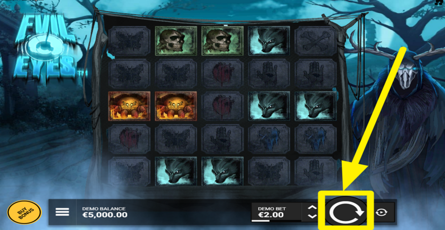 Evil Eyes Spin Button