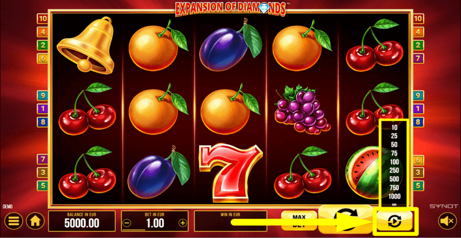 Expansion Of Diamonds Autoplay Feature