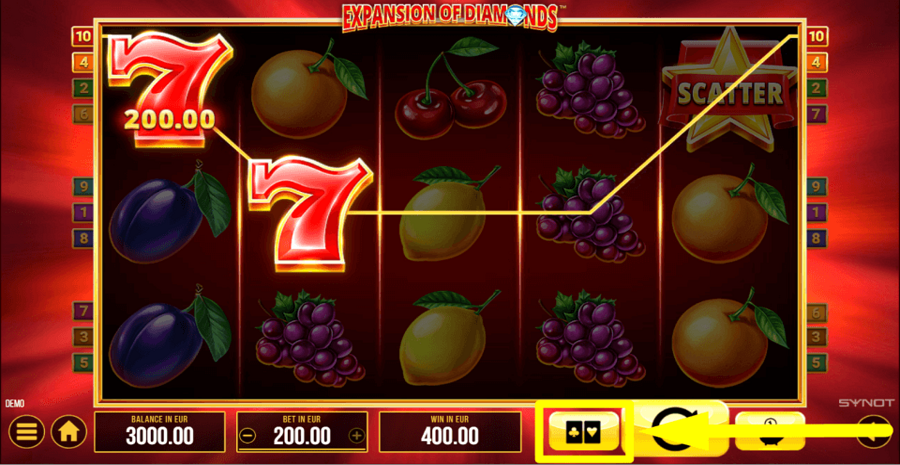 Expansion Of Diamonds Gamble Feature