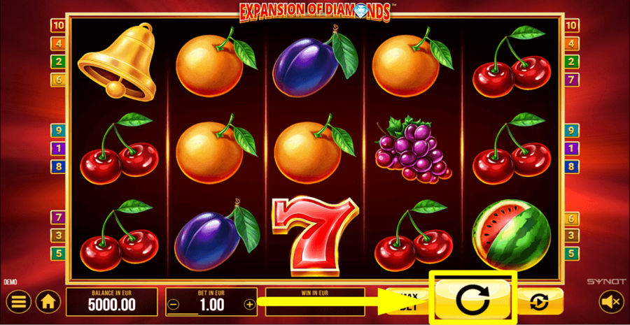 Expansion Of Diamonds Spin Button