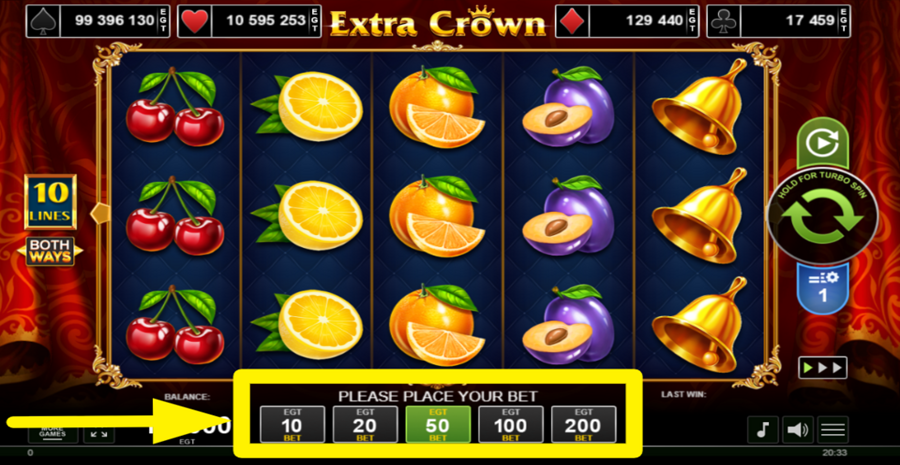 Extra Crown Adjust Bet