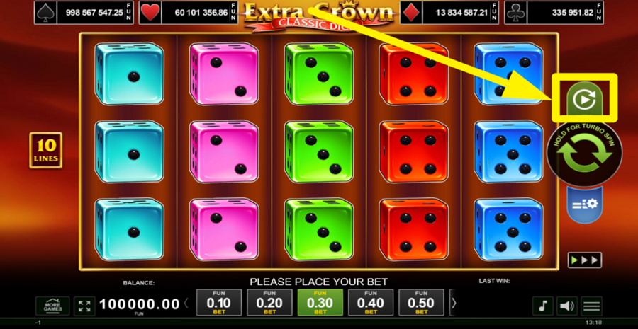 Extra Crown Classic Dice Autoplay