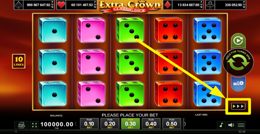 Extra Crown Classic Dice Turbo
