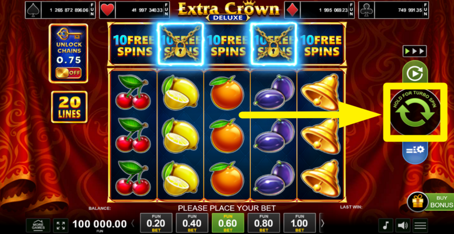 Extra Crown Deluxe Spin Button