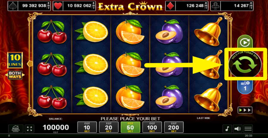 Extra Crown Spin Button