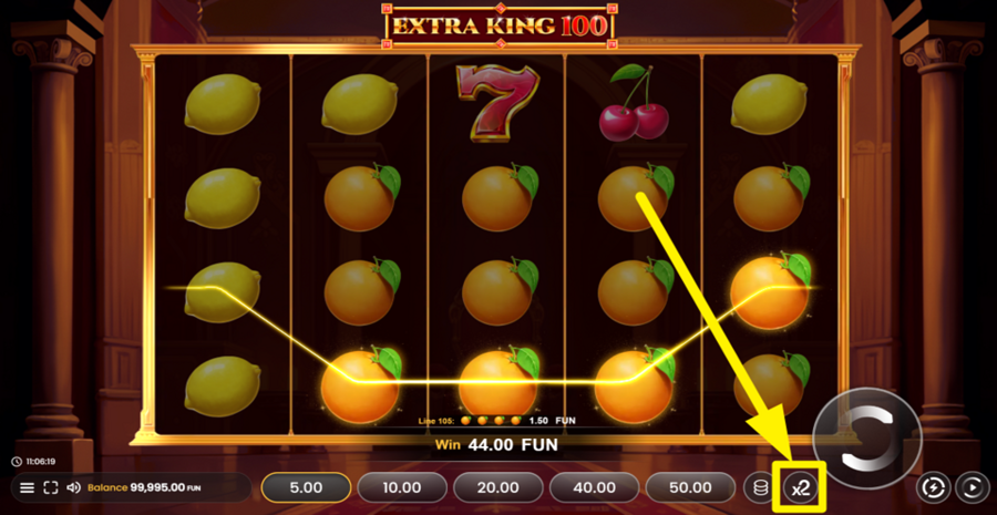 Extra King 100 Gamble