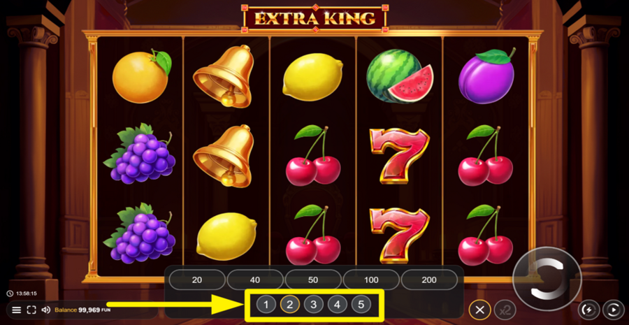 Extra King Choose Bet Multiplier