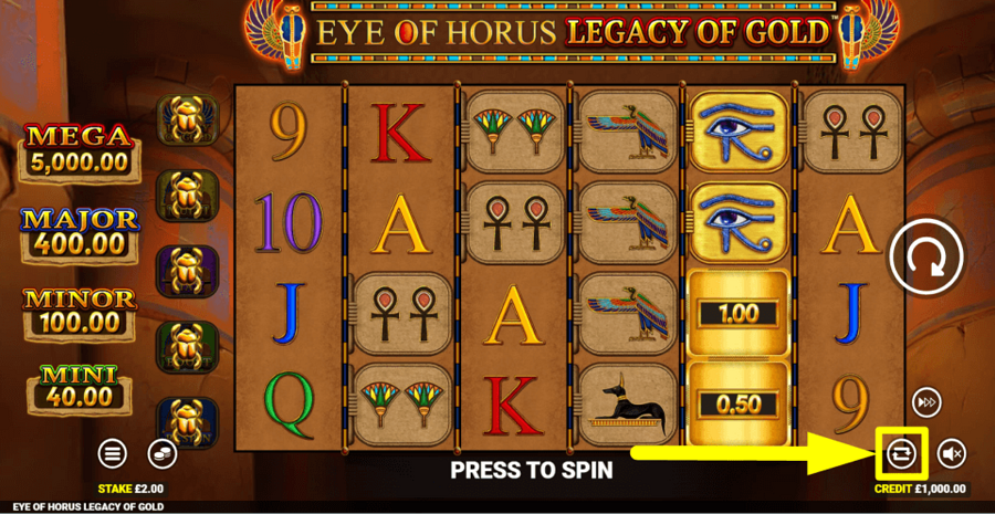 Eye Of Horus Legacy Of Gold Autoplay Feature