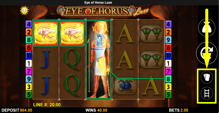 Eye Of Horus Luxe Gamble Feature