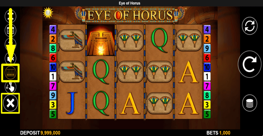 Eye Of Horus Quick Spin Feature