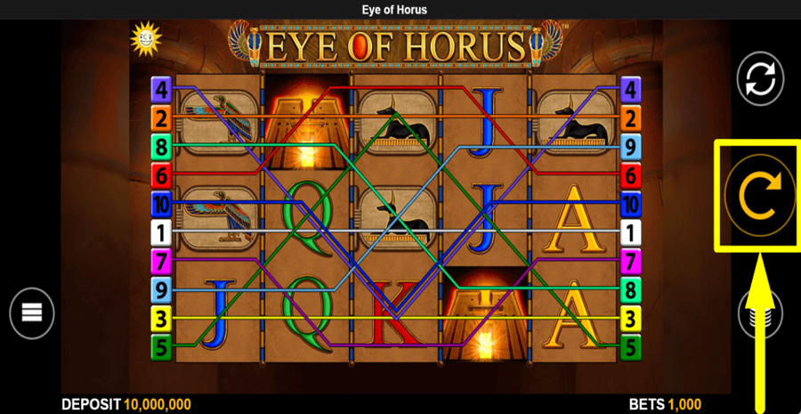 Eye Of Horus Spin Button