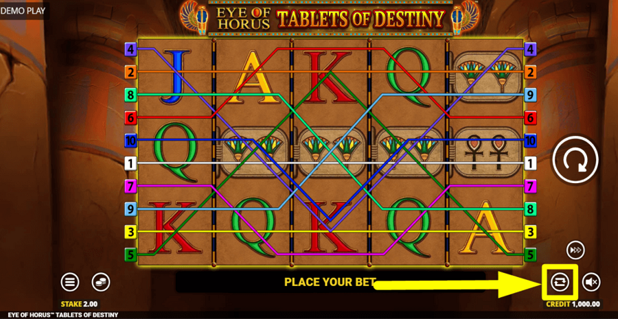 Eye Of Horus Tablets Of Destiny Autoplay Feature