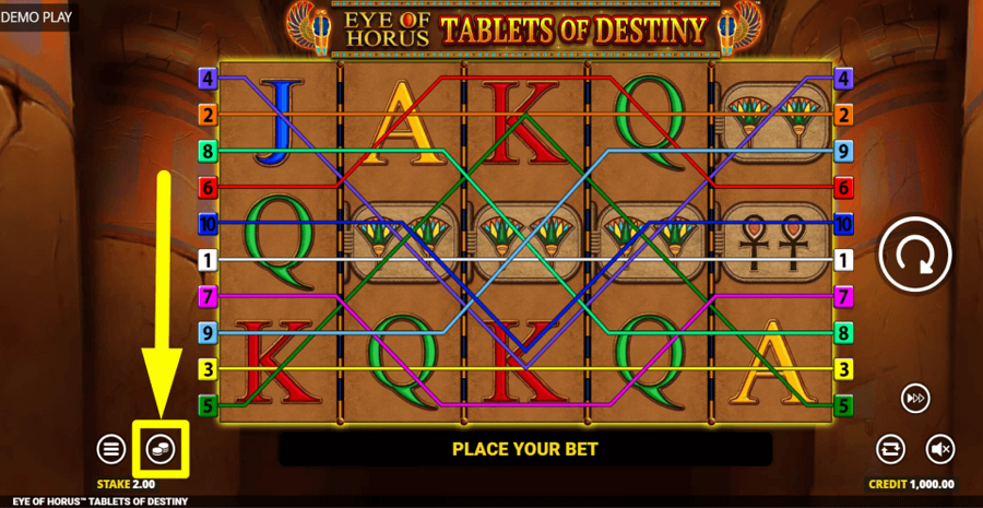 Eye Of Horus Tablets Of Destiny Bet Value