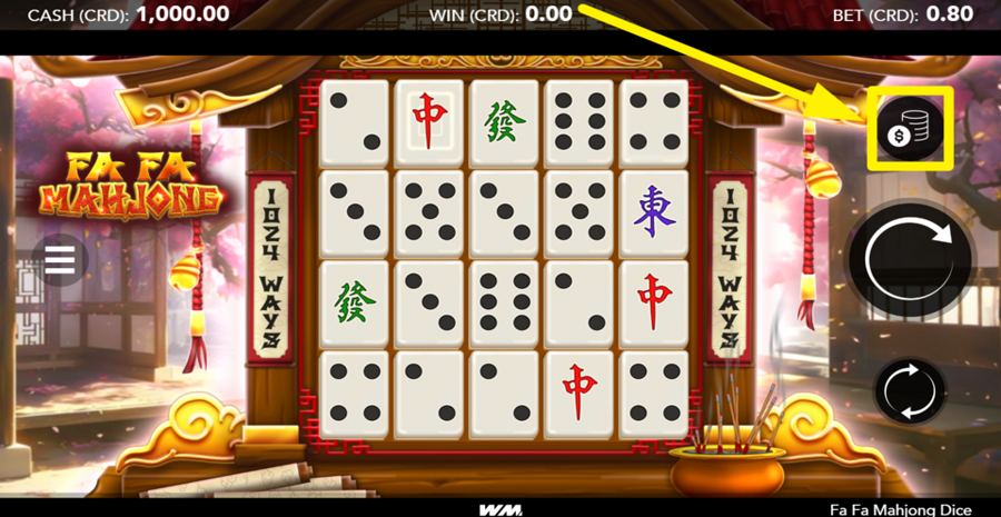 Fa Fa Mahjong Dice Adjust Bet