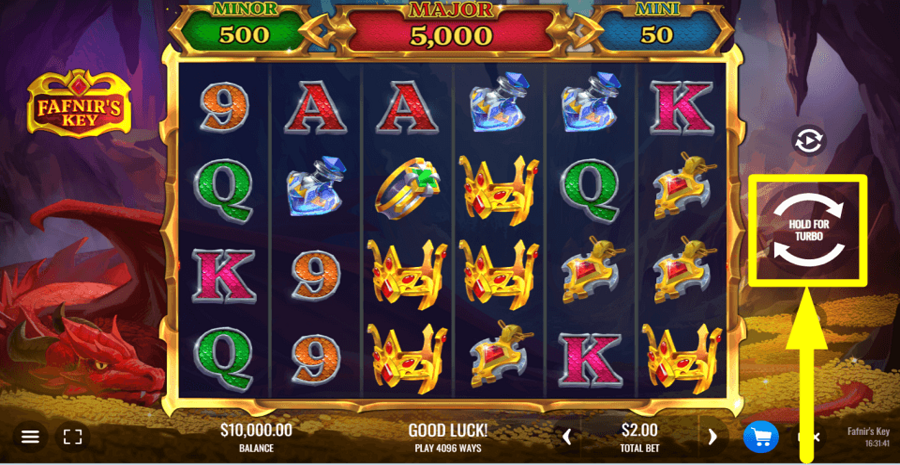 Fafnirs Key Spin Button