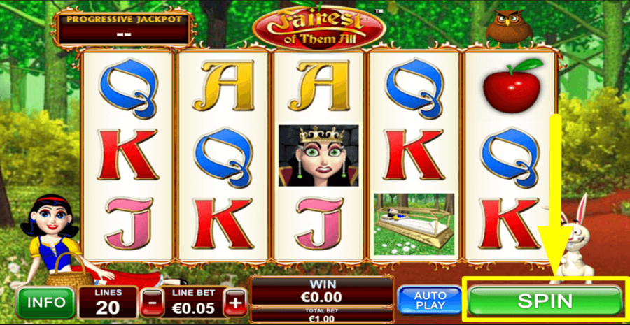 Fairest Of Them All Spin Button