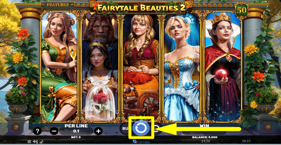 Fairytale Beauties 2 Spin Button