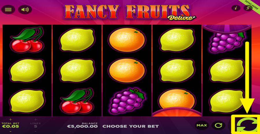 Fancy Fruits Deluxe Spin Button
